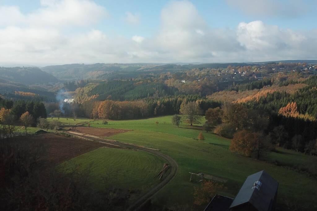 Le Grand Cerf 25 Pers, Malmedy- Chalet Rustique, Jardin Eksteriør bilde