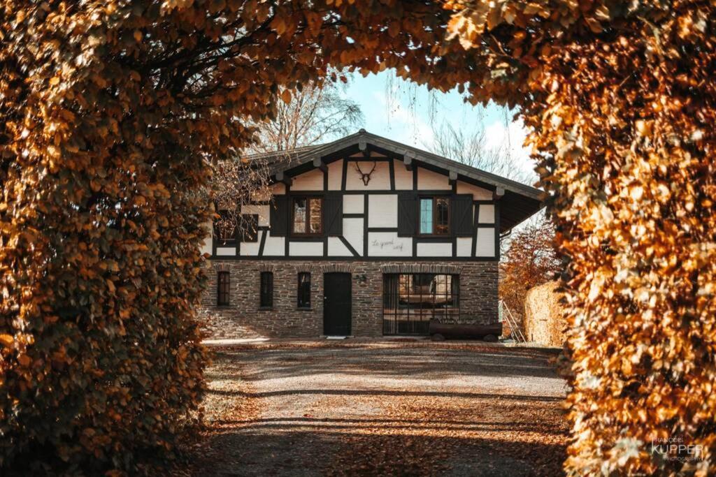 Le Grand Cerf 25 Pers, Malmedy- Chalet Rustique, Jardin Eksteriør bilde