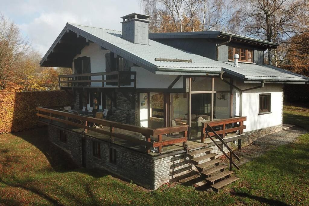 Le Grand Cerf 25 Pers, Malmedy- Chalet Rustique, Jardin Eksteriør bilde