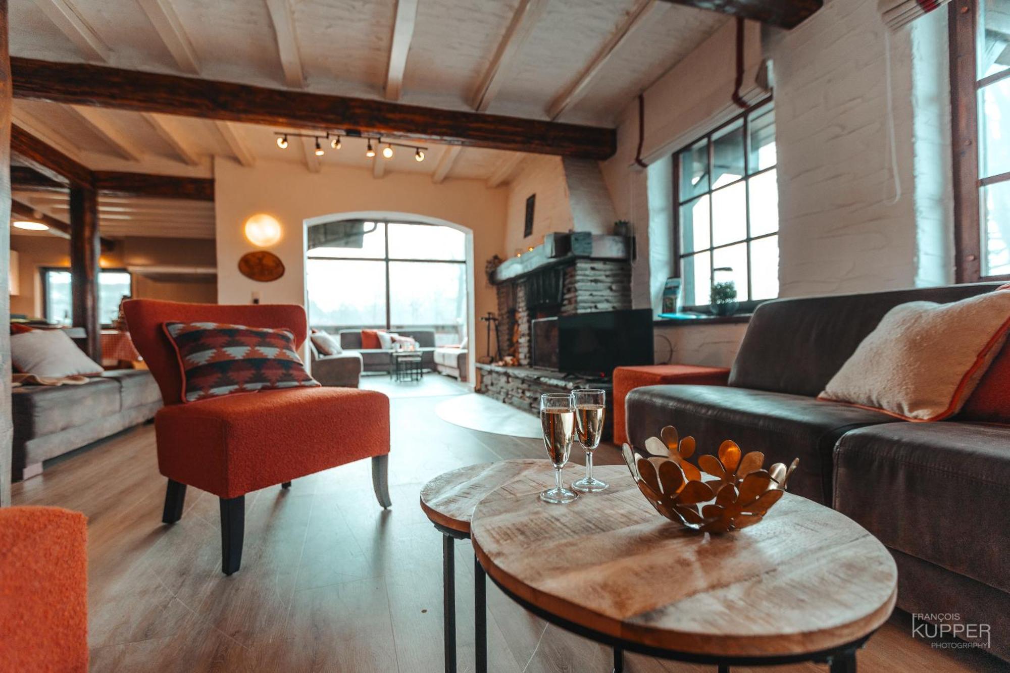 Le Grand Cerf 25 Pers, Malmedy- Chalet Rustique, Jardin Eksteriør bilde