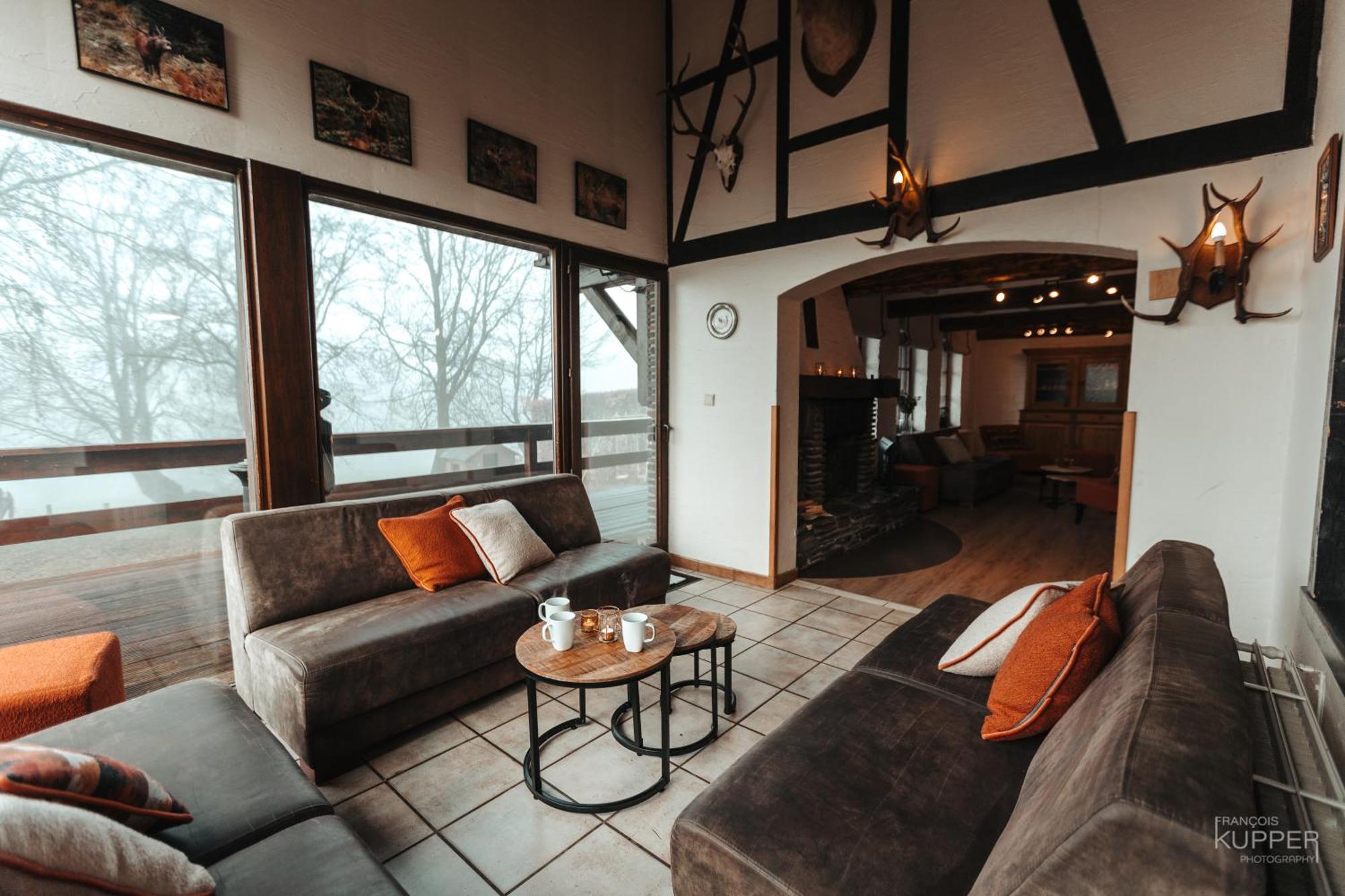 Le Grand Cerf 25 Pers, Malmedy- Chalet Rustique, Jardin Eksteriør bilde